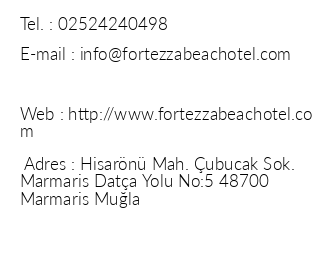 Pgs Fortezza Beach Resort iletiim bilgileri